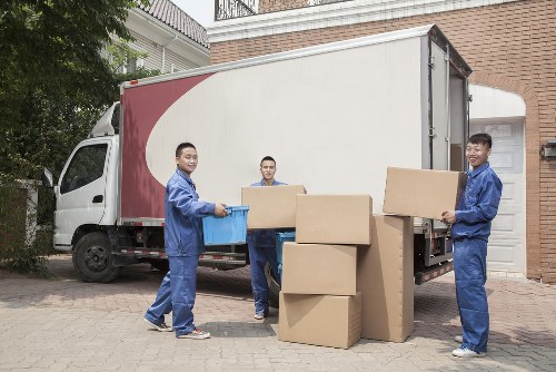 Professional packing materials prepared for a Greenwich home move
