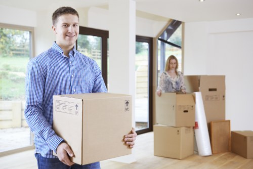 Packing and transporting office furniture and equipment for a Greenwich business move