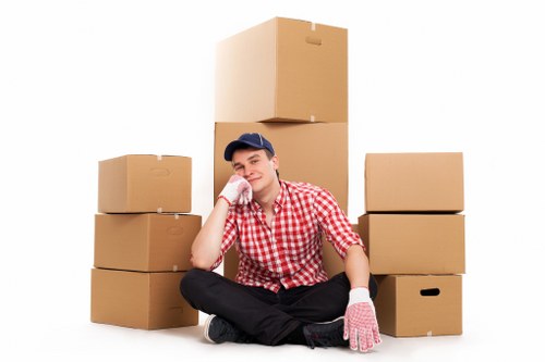Van loaded with furniture for a Greenwich home move